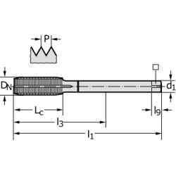 Метчик TC410-G3/8-N6-WY80AD