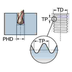 Метчик T100-NM100DA-M3 D150