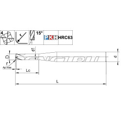 HF1.Z4.03.22.75.R04 TiAlSiXN Фреза концевая твердосплавная по металлу для высоких подач