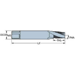 Метчик T300-XM100AL-1/2 B145
