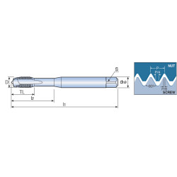Метчик TPH652B05 M20X2.5