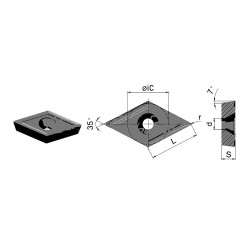 VCMT160404-SM3-1020 Пластина токарная