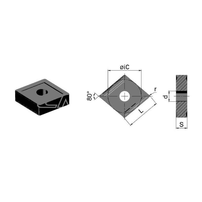 CNMG120408-MT WS8115 Пластина токарная